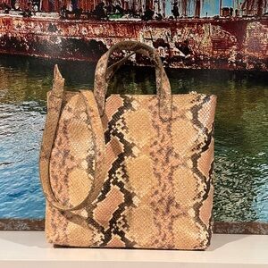 Madewell Snakeskin Pattern Tote-crossbody convertible Bag